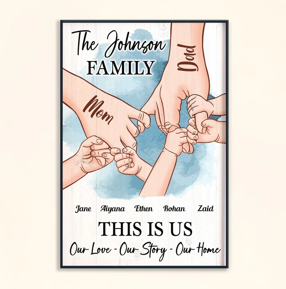 Family This Is Us Custom Poster Personalized Family Poster Canvas Fathers Day Poster Home Decor Gift For Family Members
